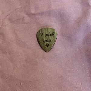 Wooden Guitar Pick with Engraving